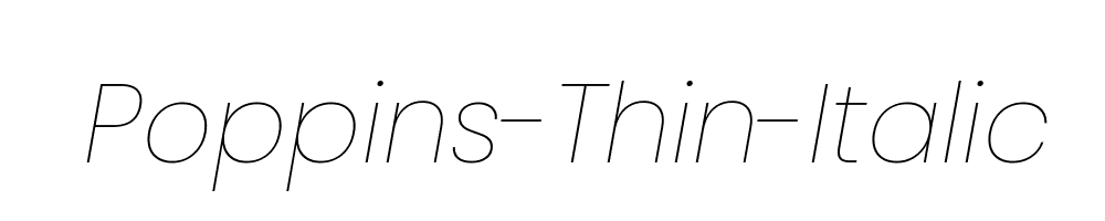 Poppins-Thin-Italic