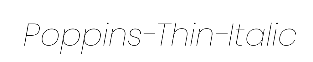 Poppins-Thin-Italic