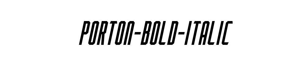 Porton-Bold-Italic