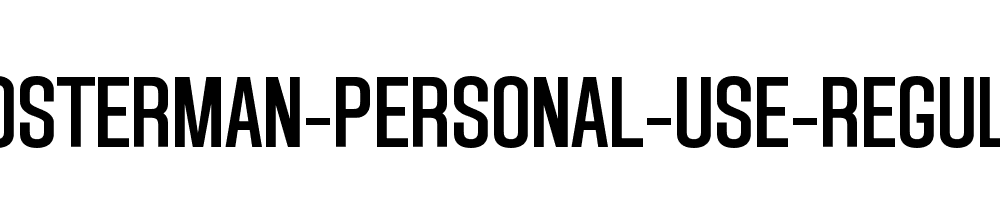 Posterman-PERSONAL-USE-Regular