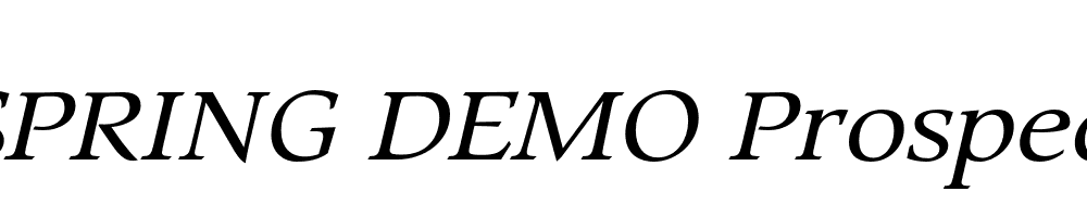  DEMO Prospect Italic