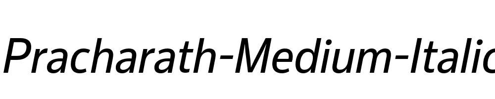 Pracharath-Medium-Italic