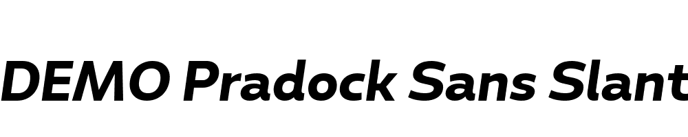 FSP DEMO Pradock Sans Slant Bold