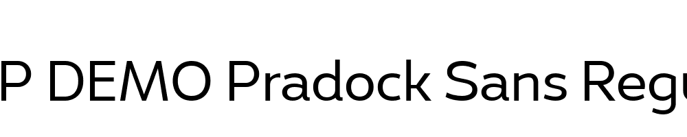 FSP DEMO Pradock Sans Regular