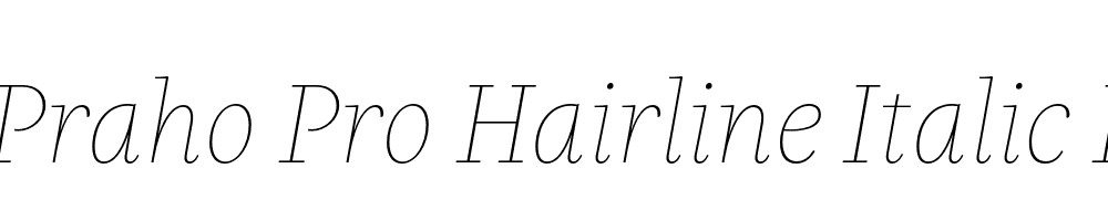  DEMO Praho Pro Hairline Italic Regular