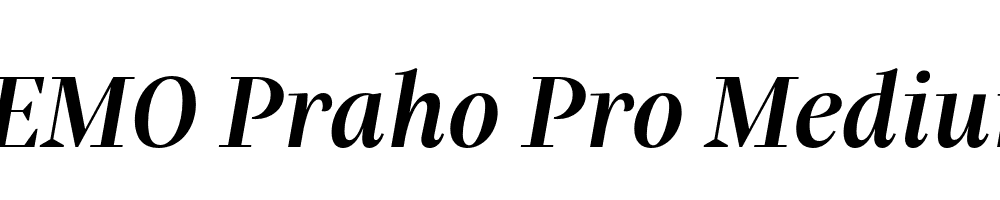  DEMO Praho Pro Medium Italic Regular