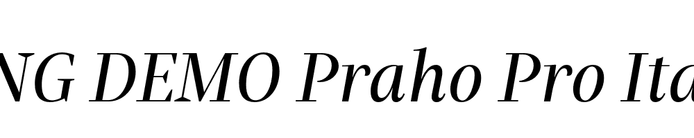  DEMO Praho Pro Italic Regular