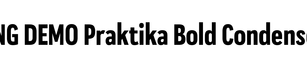  DEMO Praktika Bold Condensed Regular