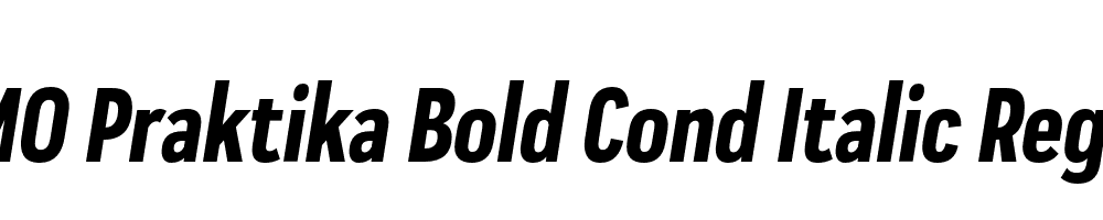  DEMO Praktika Bold Cond Italic Regular