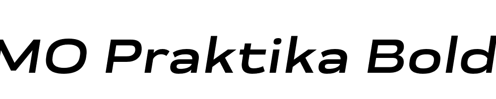  DEMO Praktika Bold Ext Italic Regular