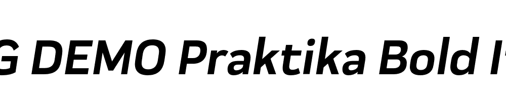  DEMO Praktika Bold Italic Regular