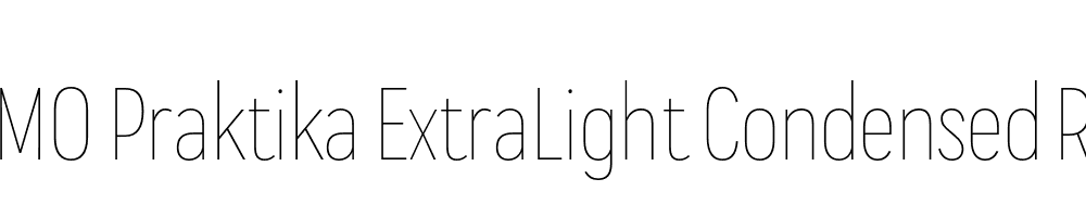  DEMO Praktika ExtraLight Condensed Regular