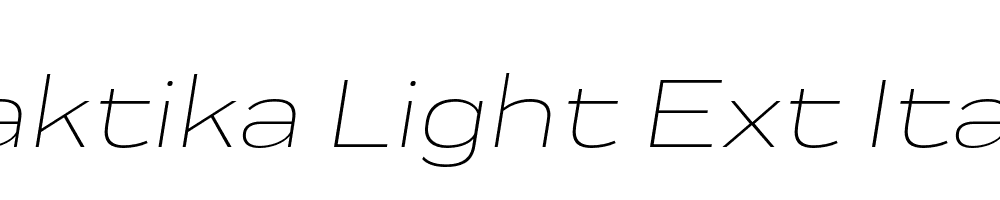  DEMO Praktika Light Ext Italic Regular