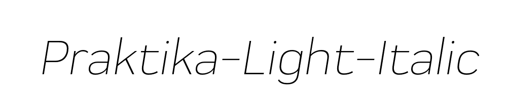 Praktika-Light-Italic