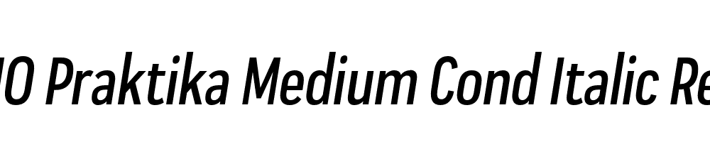  DEMO Praktika Medium Cond Italic Regular