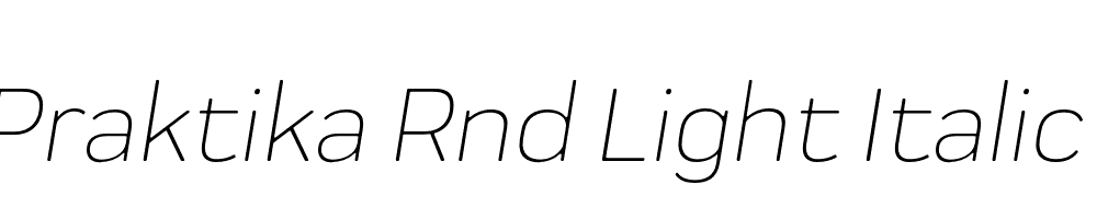  DEMO Praktika Rnd Light Italic Regular