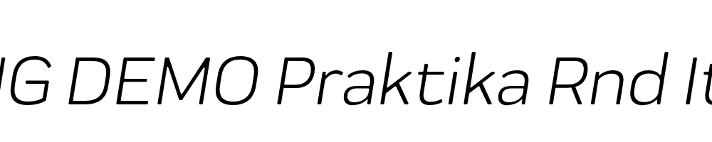  DEMO Praktika Rnd Italic Regular