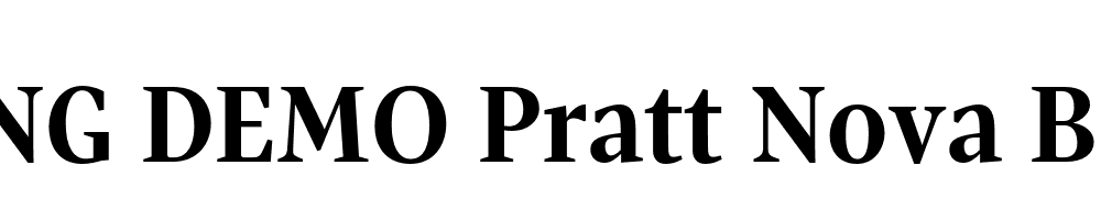  DEMO Pratt Nova Bold Regular