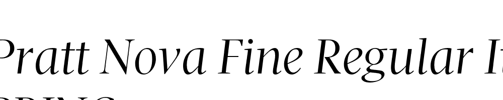  DEMO Pratt Nova Fine Regular Italic Regular