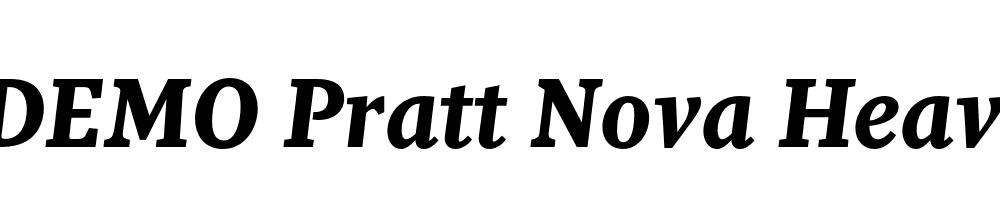  DEMO Pratt Nova Heavy Italic Regular