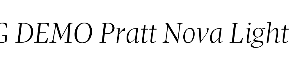  DEMO Pratt Nova Light Italic Regular