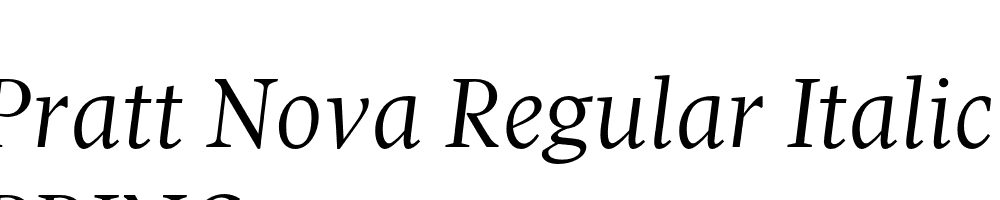  DEMO Pratt Nova Regular Italic Regular