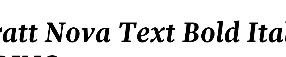  DEMO Pratt Nova Text Bold Italic Regular