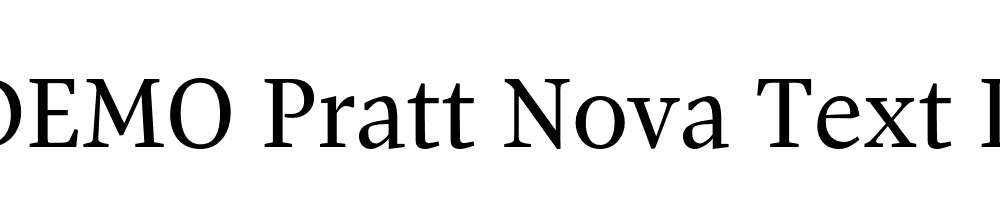  DEMO Pratt Nova Text Regular Regular