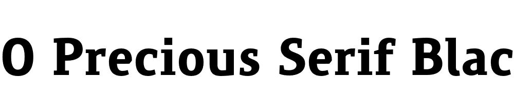 FSP DEMO Precious Serif Black Regular