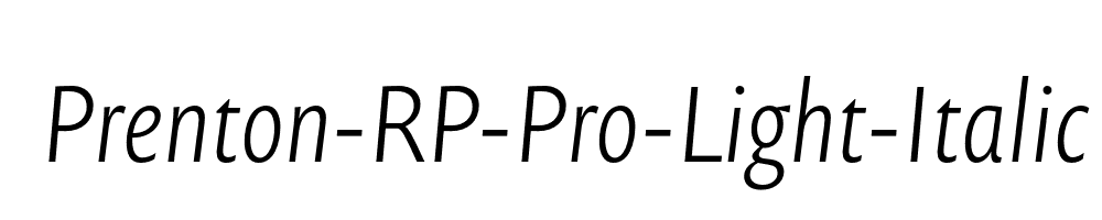 Prenton-RP-Pro-Light-Italic