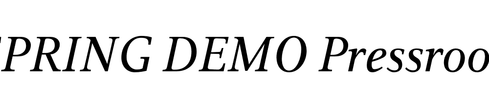  DEMO Pressroom Italic