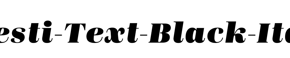 Presti-Text-Black-Italic