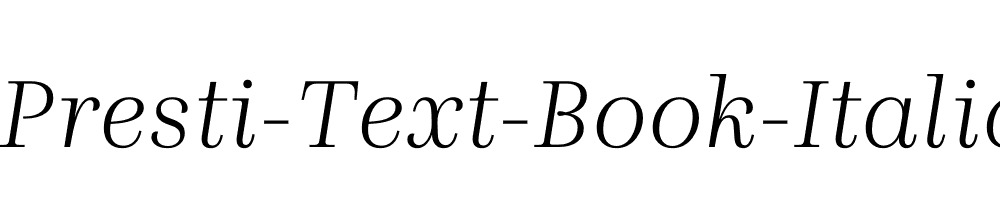 Presti-Text-Book-Italic