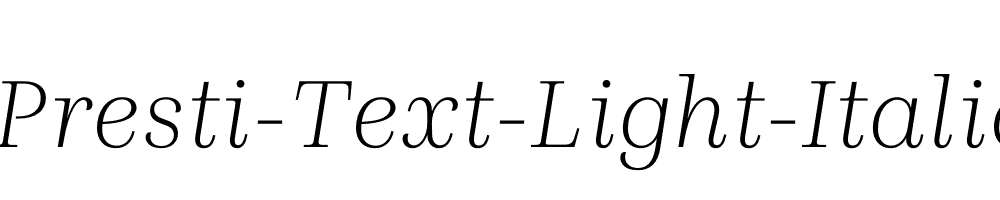 Presti-Text-Light-Italic