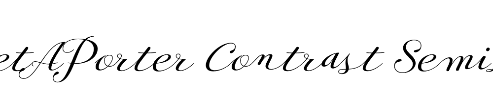  DEMO PretAPorter Contrast SemiBold Regular