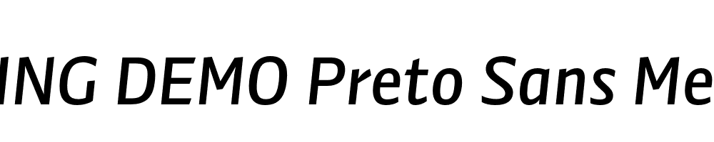  DEMO Preto Sans Medium Italic