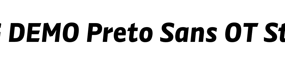  DEMO Preto Sans OT Std Black Italic