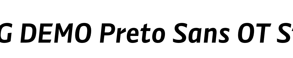  DEMO Preto Sans OT Std Bold Italic