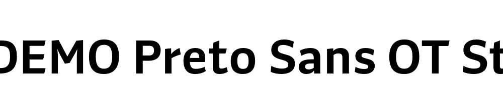  DEMO Preto Sans OT Std Bold Regular