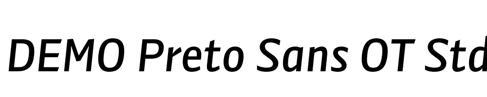  DEMO Preto Sans OT Std Medium Italic