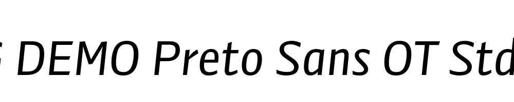  DEMO Preto Sans OT Std Regular Italic