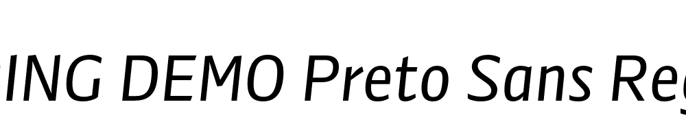  DEMO Preto Sans Regular Italic