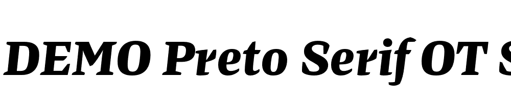  DEMO Preto Serif OT Std Black Italic