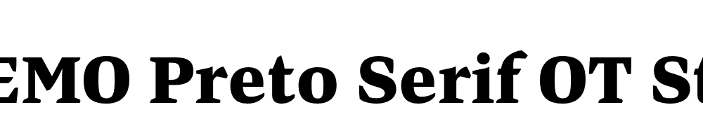  DEMO Preto Serif OT Std Black Regular