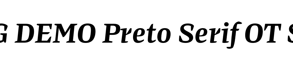  DEMO Preto Serif OT Std Bold Italic