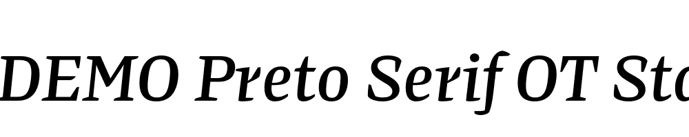  DEMO Preto Serif OT Std Medium Italic