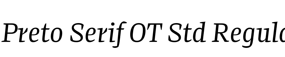  DEMO Preto Serif OT Std Regular Italic