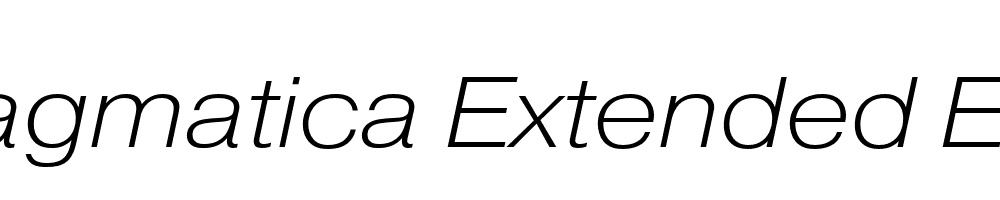  DEMO Pragmatica Extended Extra Light Italic