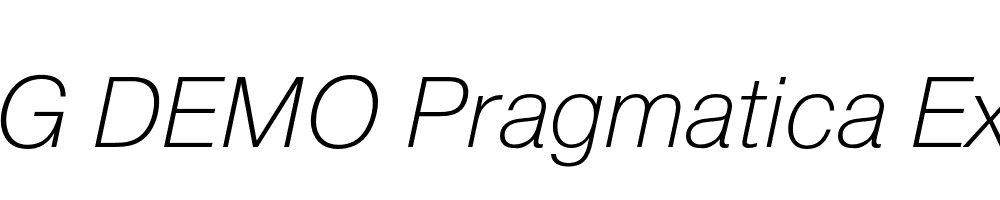  DEMO Pragmatica Extra Light Italic