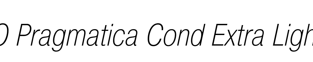  DEMO Pragmatica Cond Extra Light Italic